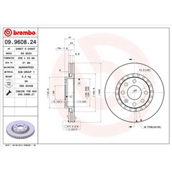 Tarcze Brembo - 09.9608.24