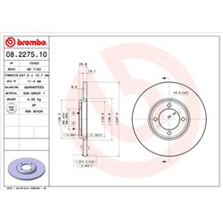 Tarcze Brembo - 08.2275.10