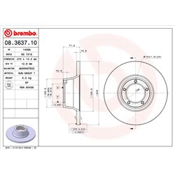 Tarcze Brembo - 08.3637.10