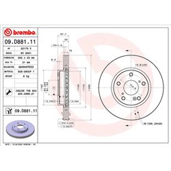 Tarcze Brembo - 09.D881.11