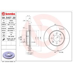 Tarcze Brembo - 09.5457.20