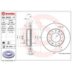 Tarcze Brembo - 09.D431.11