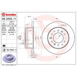 Tarcze Brembo - 08.D432.11
