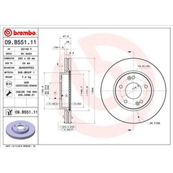Tarcze Brembo - 09.B551.11