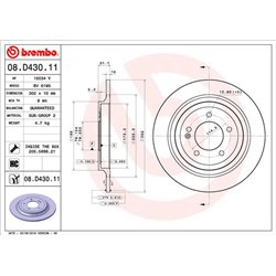 Tarcze Brembo - 08.D430.11