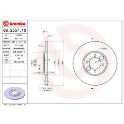 Tarcze Brembo - 08.2557.10