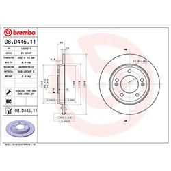 Tarcze Brembo - 08.D445.11