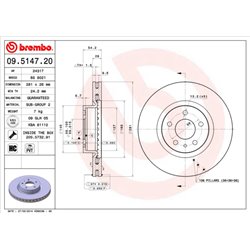 Tarcze Brembo - 09.5147.20