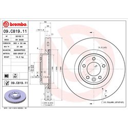 Tarcze Brembo - 09.C819.11