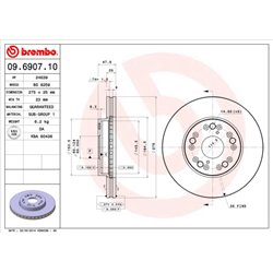 Tarcze Brembo - 09.6907.10