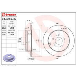 Tarcze Brembo - 08.A755.20