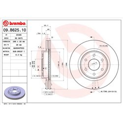 Tarcze Brembo - 09.B625.10
