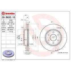 Tarcze Brembo - 09.B630.10