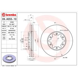 Tarcze Brembo - 09.A055.10