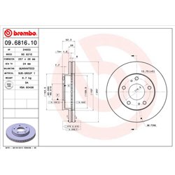 Tarcze Brembo - 09.6816.10