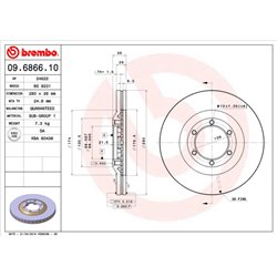 Tarcze Brembo - 09.6866.10
