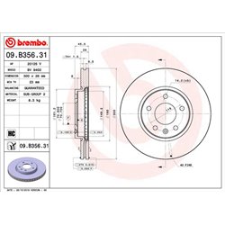 Tarcze Brembo - 09.B356.31