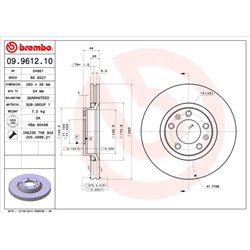 Tarcze Brembo - 09.9612.10