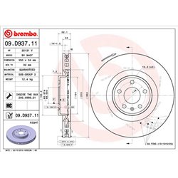 Tarcze Brembo - 09.D937.11