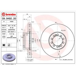 Tarcze Brembo - 09.9492.20