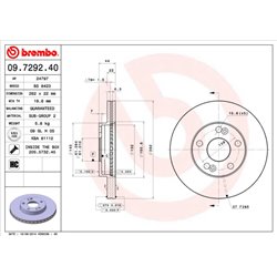 Tarcze Brembo - 09.7292.40