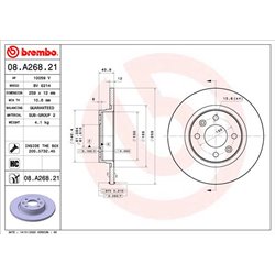 Tarcze Brembo - 08.A268.21