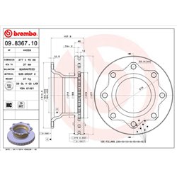 Tarcze Brembo - 09.8367.10