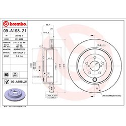 Tarcze Brembo - 09.A198.21