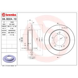 Tarcze Brembo - 08.B304.10