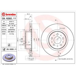Tarcze Brembo - 09.N360.11