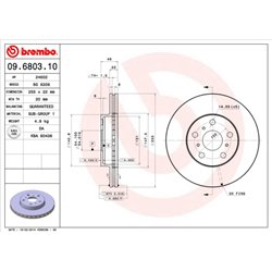 Tarcze Brembo - 09.6803.10