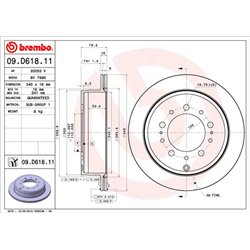 Tarcze Brembo - 09.D618.11