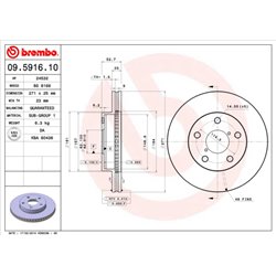 Tarcze Brembo - 09.5916.10