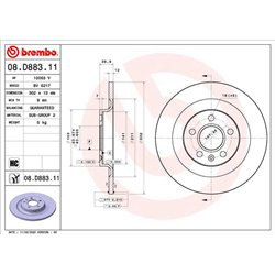 Tarcze Brembo - 08.D883.11
