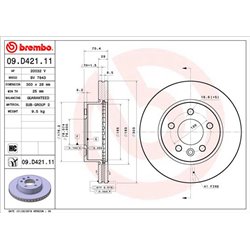 Tarcze Brembo - 09.D421.11