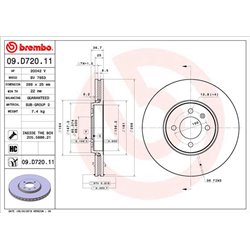 Tarcze Brembo - 09.D720.11