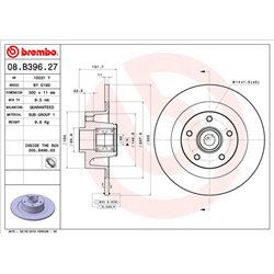 Tarcze Brembo - 08.B396.27