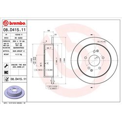 Tarcze Brembo - 08.D415.11