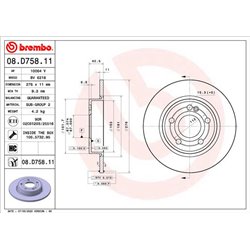 Tarcze Brembo - 08.D758.11