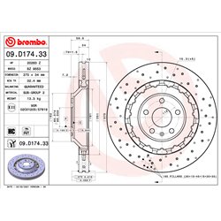 Tarcze Brembo - 09.D174.33