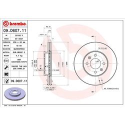 Tarcze Brembo - 09.D607.11