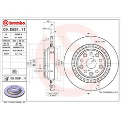 Tarcze Brembo - 09.D691.11