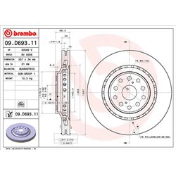 Tarcze Brembo - 09.D693.11