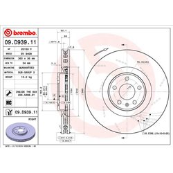 Tarcze Brembo - 09.D939.11
