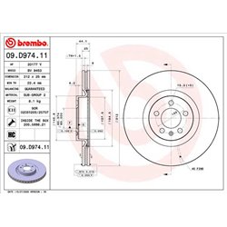 Tarcze Brembo - 09.D974.11