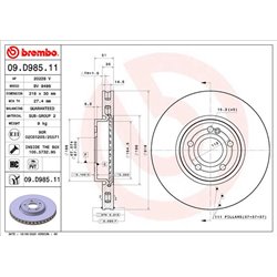 Tarcze Brembo - 09.D985.11