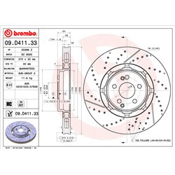 Tarcze Brembo - 09.D411.33