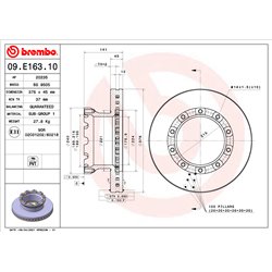 Tarcze Brembo - 09.E163.10