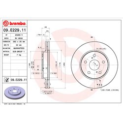 Tarcze Brembo - 09.E229.11