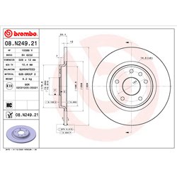 Tarcze Brembo - 08.N249.21